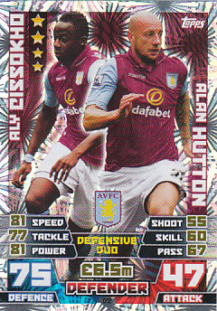 Hutton Cissokho Aston Villa 2014/15 Topps Match Attax Duo #D2